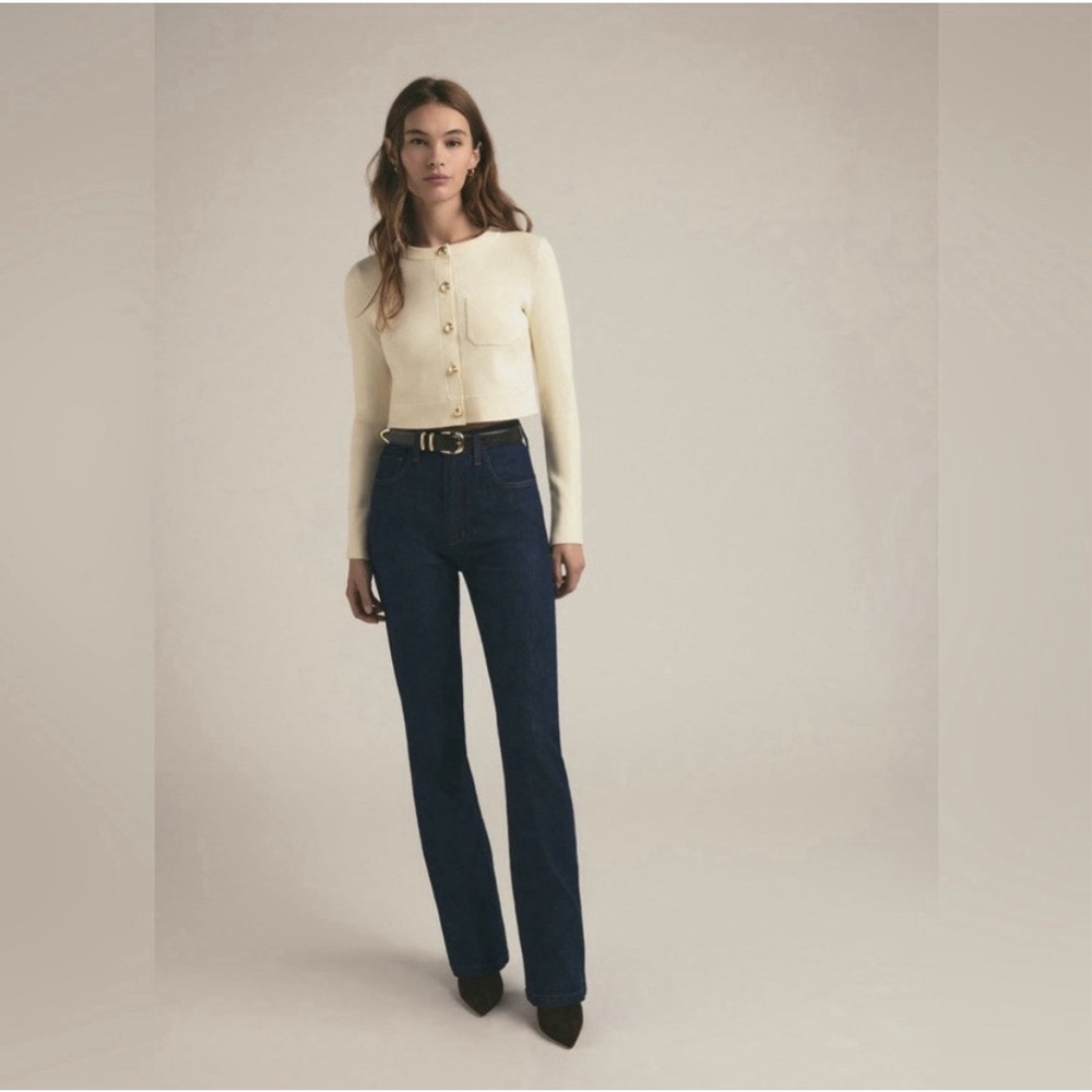 Favorite Daughter The Valentina Jeans 28 Dark Wash Super High Rise Mini Bootcut